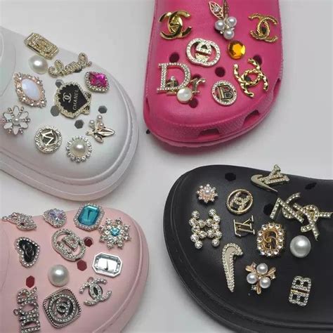 pink crocs with chanel charms|sol de janeiro croc charms.